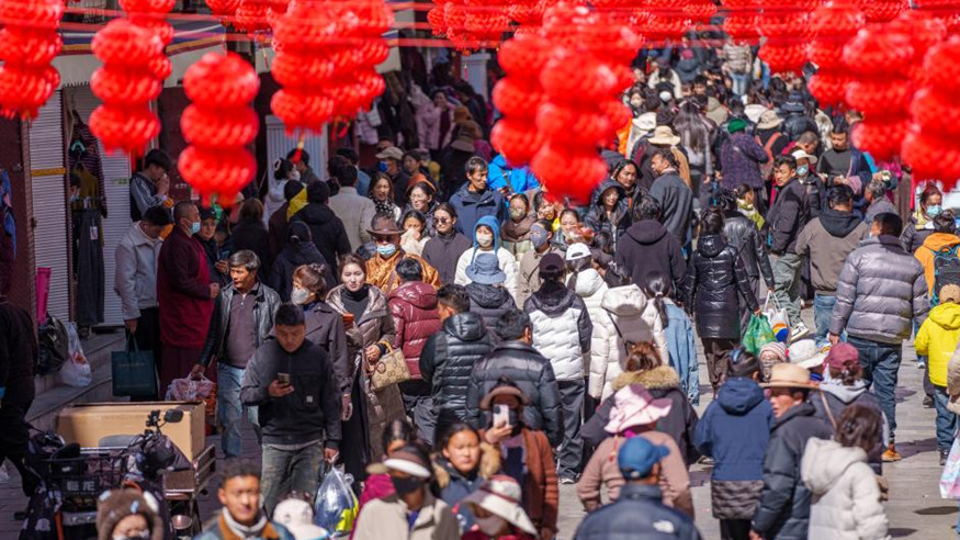 新春走基層丨拉薩：年貨購銷兩旺 高原喜迎新年