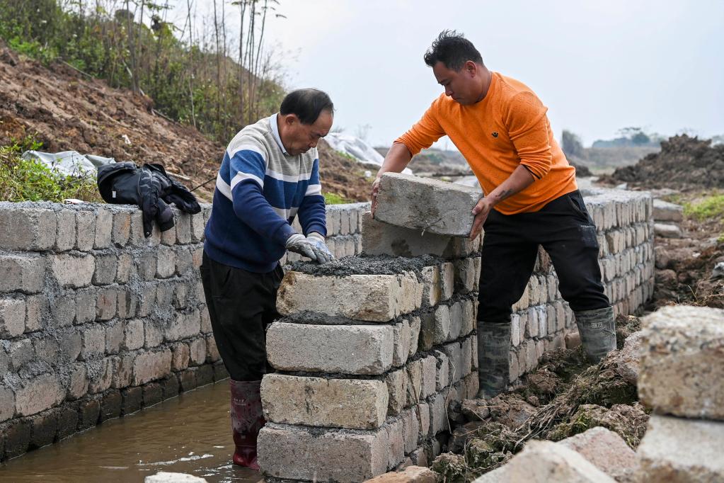 廣西興業(yè):興修水利助春耕