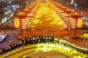 河北唐山：春雪潤&ldquo;老街&rdquo;