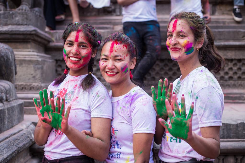 尼泊爾:慶祝灑紅節