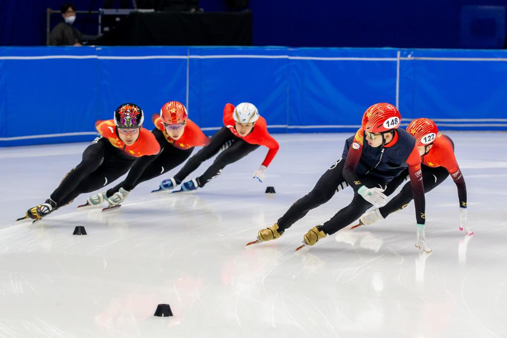 短道速滑&mdash;&mdash;世錦賽：中國隊(duì)進(jìn)行賽前訓(xùn)練