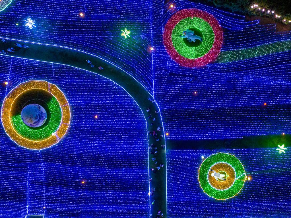 安徽肥東:炫彩燈展點亮酷暑鄉村游新熱點