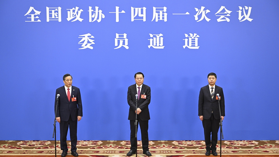 全國政協委員接受采訪