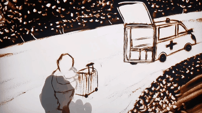 新華網連線｜&ldquo;閉關&rdquo;9天創作沙畫視頻 致敬&ldquo;最美逆行者&rdquo;