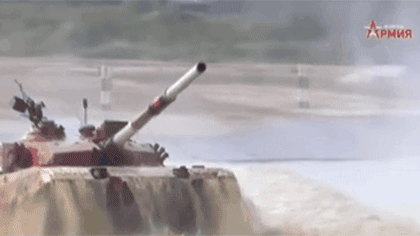 &ldquo;國際軍事比賽-2021&rdquo;：中國隊晉級&ldquo;坦克兩項&rdquo;單車賽半決賽