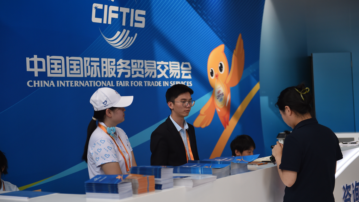 服貿(mào)會上的服務者